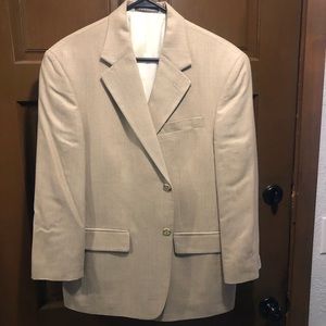 OSCAR DE LA RENTA BEIGE SPORT COAT 40S